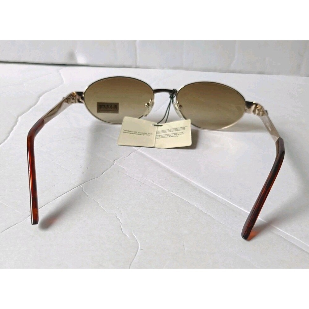NYS Collection Sunglasses Adult Unisex Vintage Black Silver Sun Glasses New - Picture 5 of 6